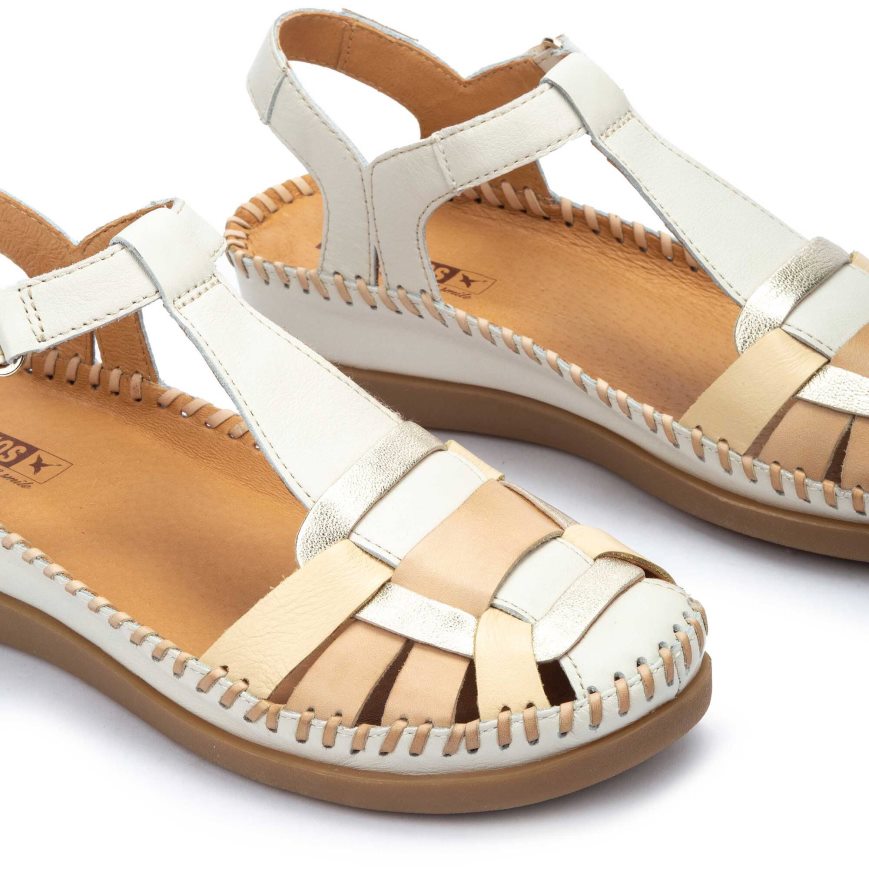 Women's Pikolinos CADAQUES Wedge Sandals White | NZ NQ10A83